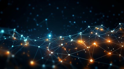 Obraz premium Futuristic network shape. Computer generated abstract background