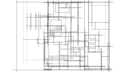 house building sketch architecture 3d illustration