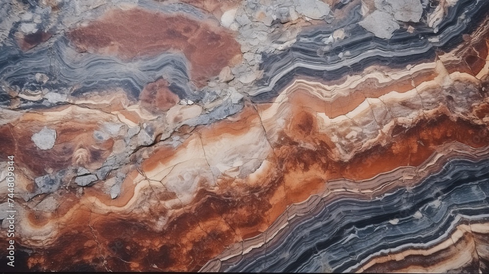 Poster macro closeup shot of mineral stone abstract and texture background with bright natural pattern