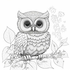 Coloring book, Owl