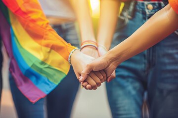 Obraz premium LGBTQ Pride genderfluid. Rainbow value proposition colorful impressionism diversity Flag. Gradient motley colored support LGBT rights parade festival peace education diverse gender illustration