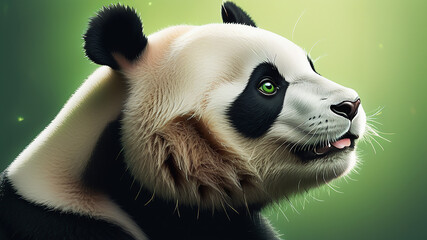 Portrait of giant panda bear