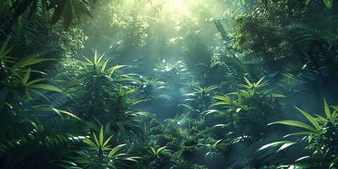 Fototapeta na wymiar 420 concept for April 20 - cannabis plants outdoor grow