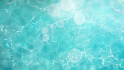16:9 widescreen abstract mint blue background, water surface with bokeh