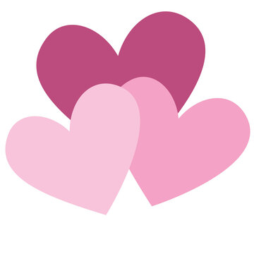 Trio de coeurs cute design heart