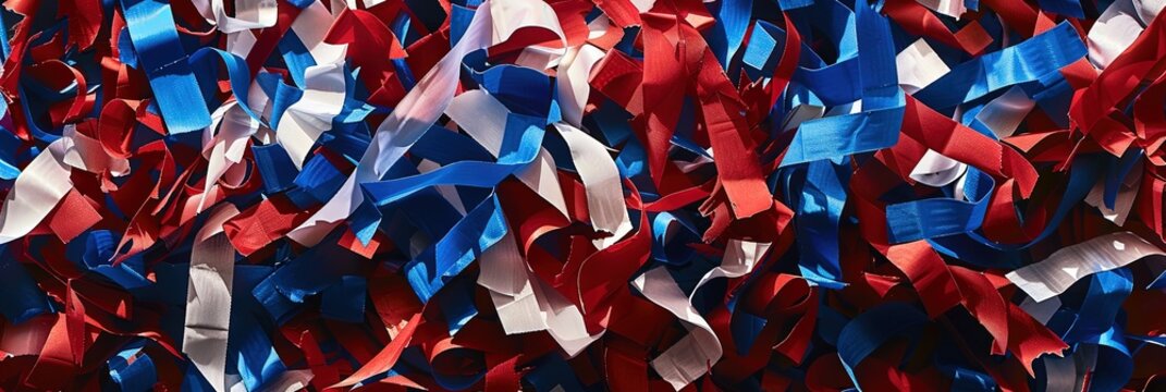 Abstract flag design in patriotic red, white, and blue, for United States of America (USA), France, Australia, Cambodia, Chile, Belize, Bermuda, Costa Rica, Croatia, Serbia, Czechia, Cuba, Laos, 