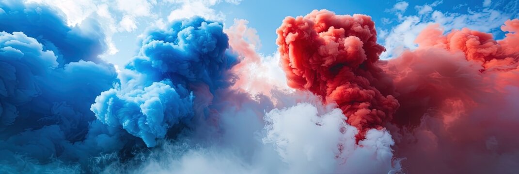 Abstract flag design in patriotic red, white, and blue, for United States of America (USA), France, Australia, Cambodia, Chile, Belize, Bermuda, Costa Rica, Croatia, Serbia, Czechia, Cuba, Laos, 