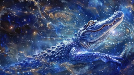 crawl alligator fantasy galaxy art