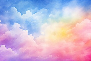 Obraz na płótnie Canvas rainbow clouds rainbow in the sky