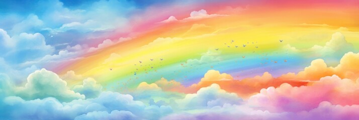 rainbow clouds rainbow in the sky