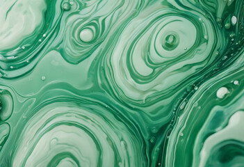 Abstract muted green bubbles and waves Acrylic Fluid Art Art Deco marbling background or texture