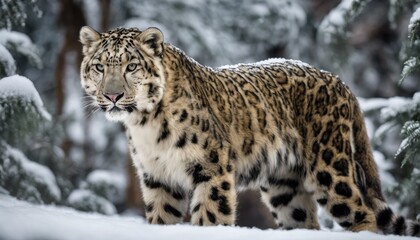 Fototapeta premium wildlife, animal, predator, dangerous, portrait, look, danger, beauty, Intimate Glimpses into the Lives Endangered Species Across Varie