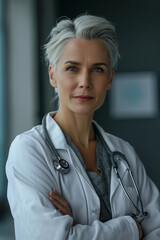 Woman doctor, portrait, considerate, beautiful