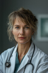 Woman doctor, portrait, considerate, beautiful