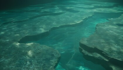 Fototapeta premium Reflection of light from beneath crystal clear water