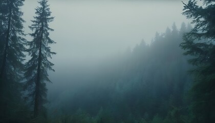 Dramatic and mysterious forest