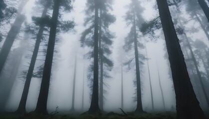Dramatic and mysterious forest