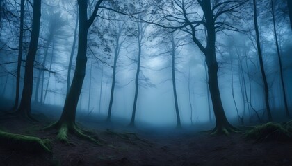 Dramatic and mysterious forest