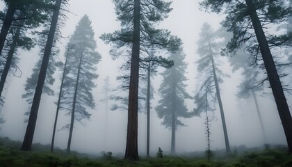 Dramatic and mysterious forest