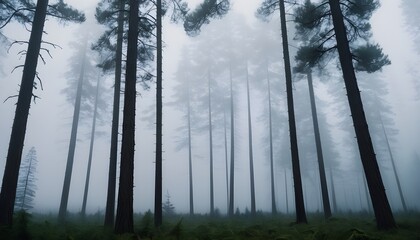 Dramatic and mysterious forest