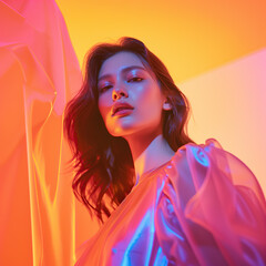 Fashion portrait of a beautiful model