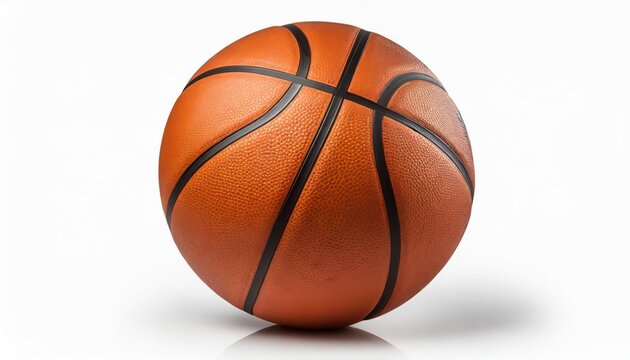 High-quality. Basketball ball over white background. 