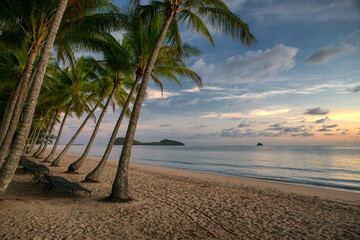 Palm Cove, sunrise at the Palm Cove Beach, Far North Queensland, Australia