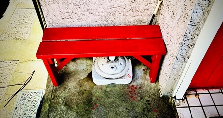 Red bench