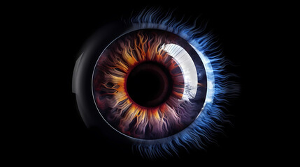 Colorful membrane of human eyes