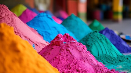 Indian Festival Holi colors in bowl