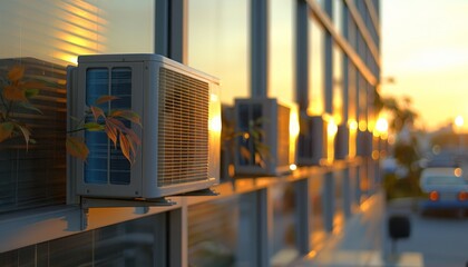 Outdoor air conditioner unit with temperature control system for climate regulation