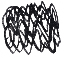 Chaotic lines with black marker, element for designer