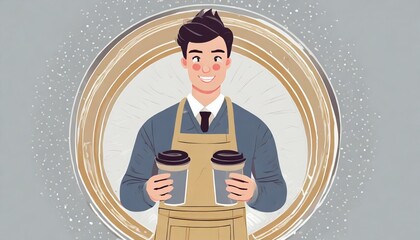 person with a cup of coffee