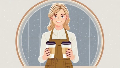 woman with a cup of coffee