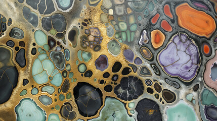 abstract colorfull background made with AI, fluid art and marble stone texture