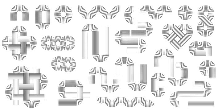 Geometric line arch and circle abstract shapes PNG. Linear design element in Modern boho aesthetic stile