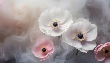Maki, wiosenne białe kwiaty tapeta
