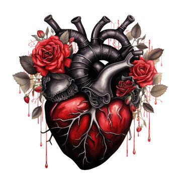 Gothic Floral Heart