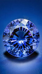 Tanzanite Gemstone, Precious, Blue, Luxury, Jewelry, Gem, Fashion, Accessories, Sparkle, Glitter, Expensive, Rare, Shiny, Elegant, AI Generated