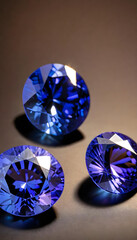 Tanzanite Gemstone, Precious, Blue, Luxury, Jewelry, Gem, Fashion, Accessories, Sparkle, Glitter, Expensive, Rare, Shiny, Elegant, AI Generated