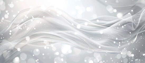 Abstract background white and grey dynamic waves texture. AI generated image