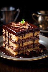 opera cake; dessert photography; best for banners, flyers, and posters