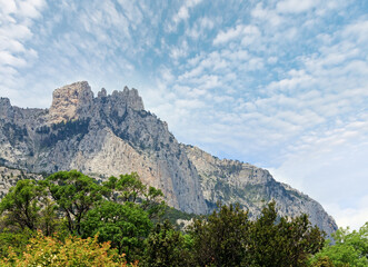 Spring Aj-Petri Mountain top view (Crimea, Ukraine)