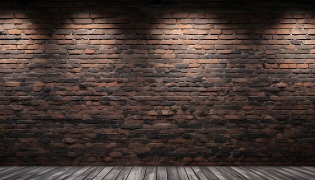 Brickwall stage set background, spotlights above