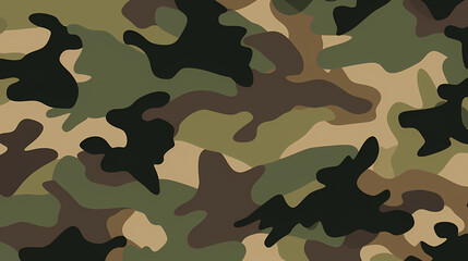 Fototapeta premium Camouflage pattern illustration