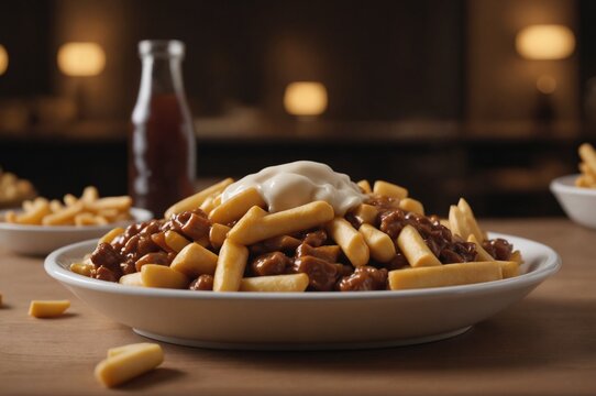 Tasty loaded poutine picture