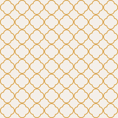 Arabesque Mosaic. Geometric Trellis Tile. Quatrefoil Arabian Ethnic Tesselation. Seamless Persian Pattern. Traditional Seamless Moroccan pattern