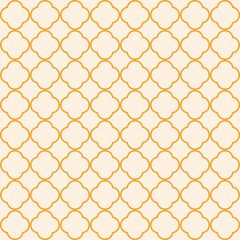 Arabesque Mosaic. Geometric Trellis Tile. Quatrefoil Arabian Ethnic Tesselation. Seamless Persian Pattern. Traditional Seamless Moroccan pattern