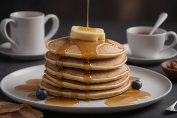 Tasty pancake stack picture