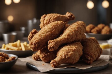 Delicious spicy fried chicken picture